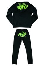Synaworld ‘Syna Logo’ Tracksuit Black/Green - Image 2