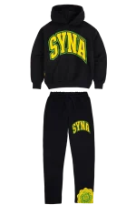 Syna World College Tracksuit – Black/Yellow