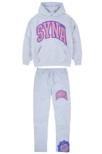 Syna World College Tracksuit – Grey/Pink