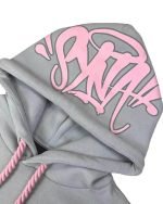 Syna World OG HOOD – GREY/PINK - Image 4