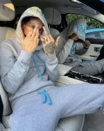 Syna World OG HOOD – GREY MARL/BLUE - Image 3