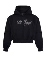 Syna World WOMEN’S LIL SYNA RHINESTONE HOOD – BLACK
