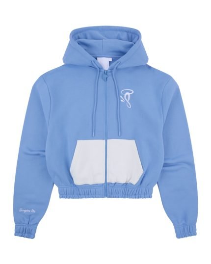 Syna World WOMEN’S SYNA CROP PATCH HOOD – BLUE