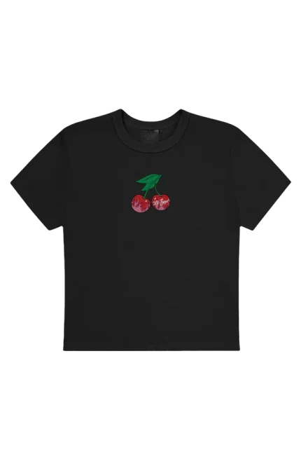 WOMEN’S CHERRIES TEE – BLACK