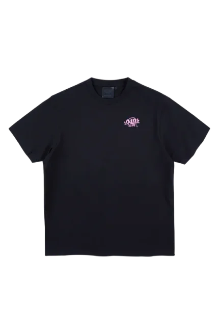 SYNA CORE EMBROIDERED T-SHIRT BLACK/PINK