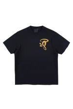 HALO ‘S’ PRINTED LOGO T-SHIRT BLACK/YELLOW