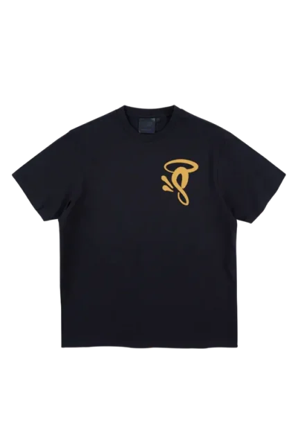 HALO ‘S’ PRINTED LOGO T-SHIRT BLACK/YELLOW