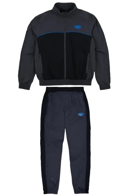 Syna World Shell Tracksuit – Grey/Black/Blue