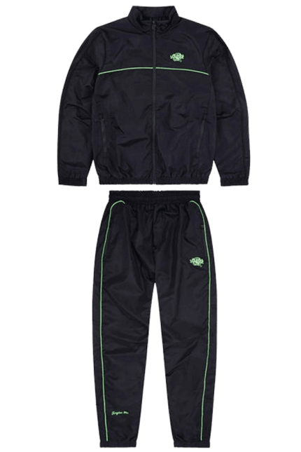 Syna World Shell Tracksuit – Black/Noen Green