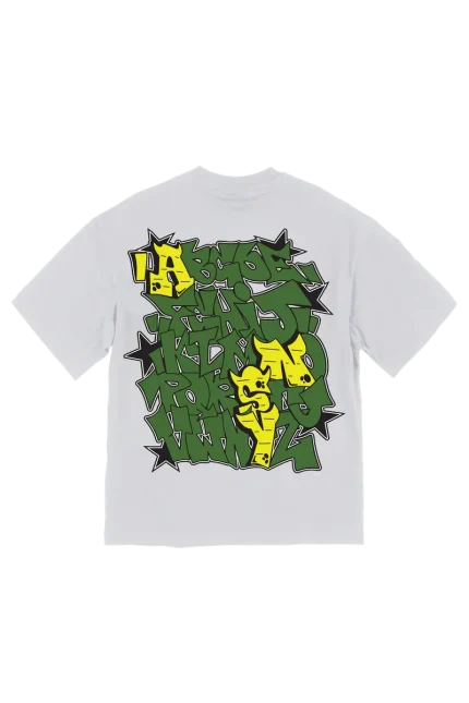 GRAF PRINTED TEE – WHITE/GREEN