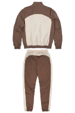 Syna World Shell Tracksuit – Brown/Beige - Image 3