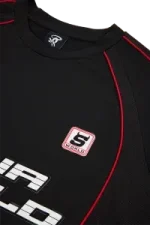 PERFORATED PERFORMANCE TEE (OVERSIZED) – BLACK/RED - Image 2